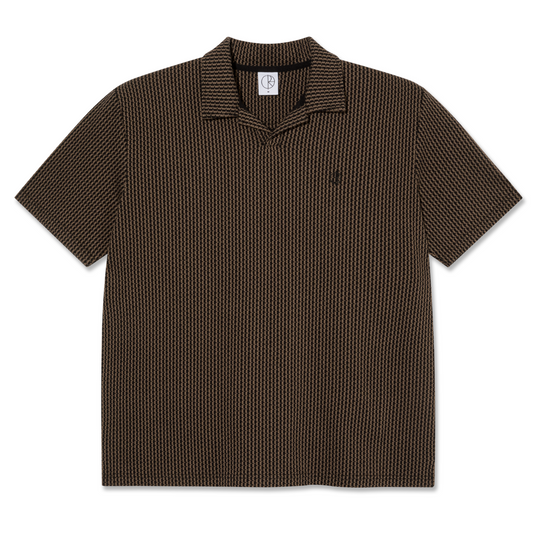 Polar Bouclé Serge Polo Shirt Brass / Black