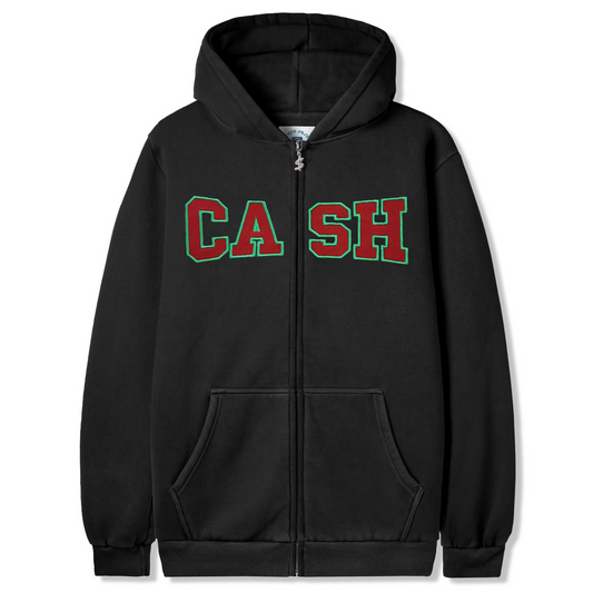 Cash Only Campus Zip-Thru Hoodie Washed Black