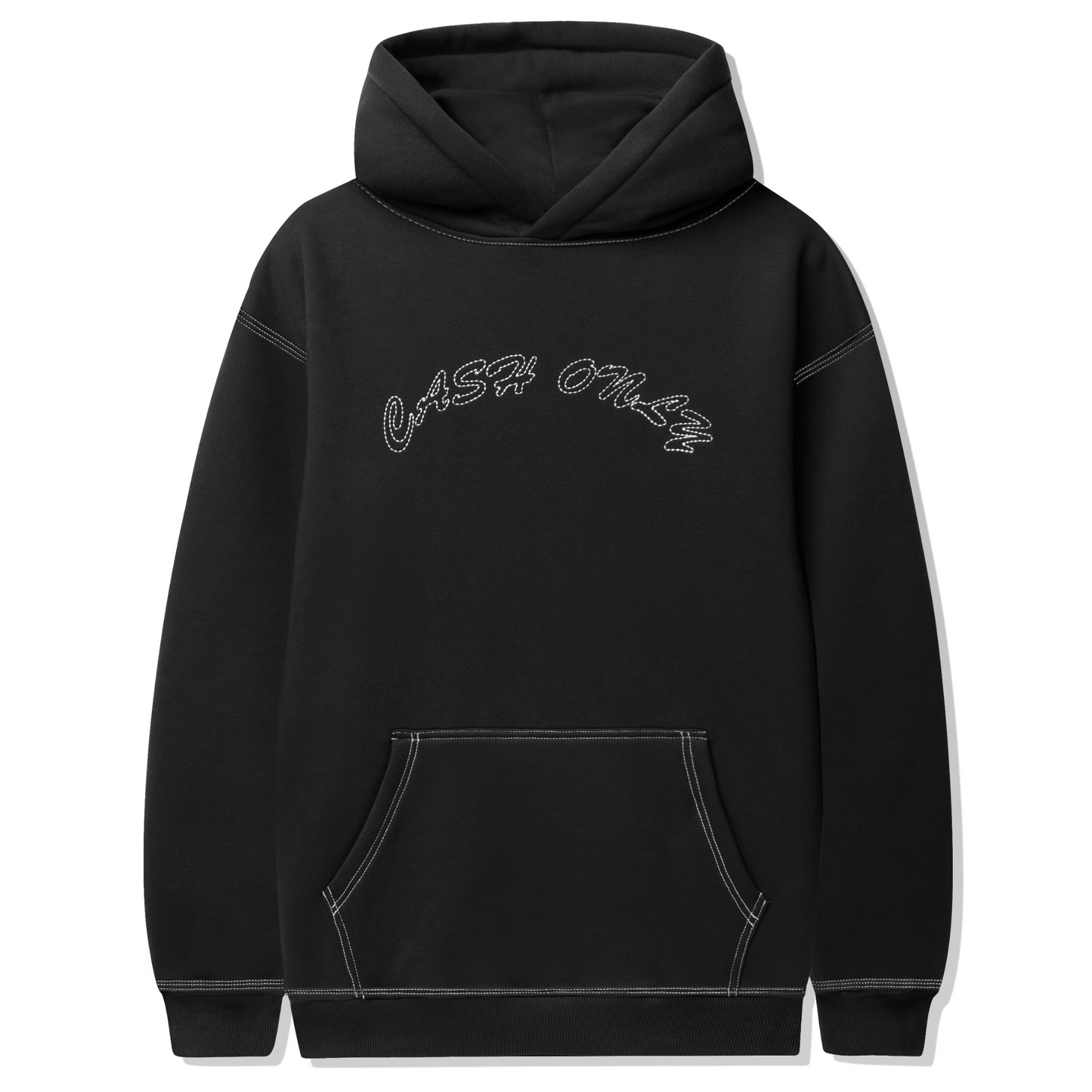 Cash Only Stitch Logo Pullover Hoodie Black