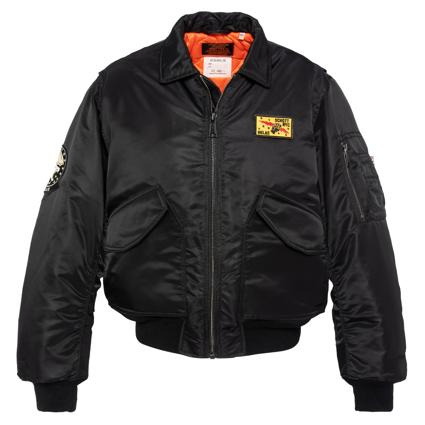 Helas X Schott Bomber Jacket Black