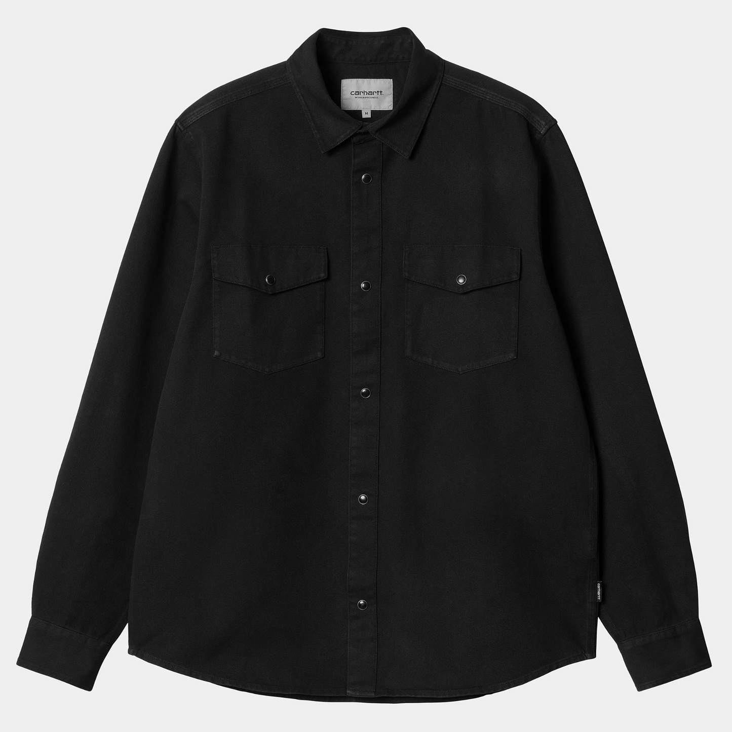 Carhartt WIP Santa Fe Longsleeve Shirt Black Garment Dyed