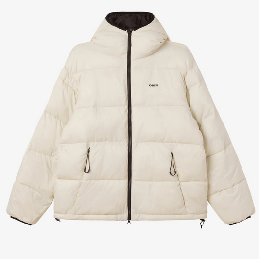 Obey Stratus Puffer Jacket White Onyx