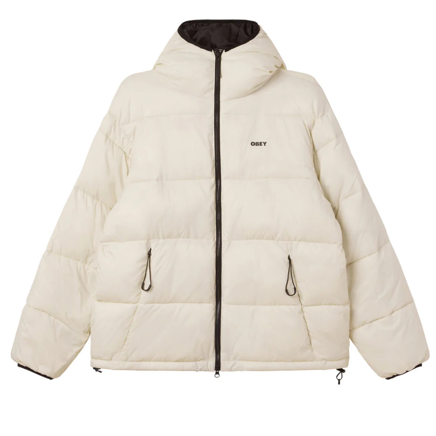 Obey Stratus Puffer Jacket White Onyx