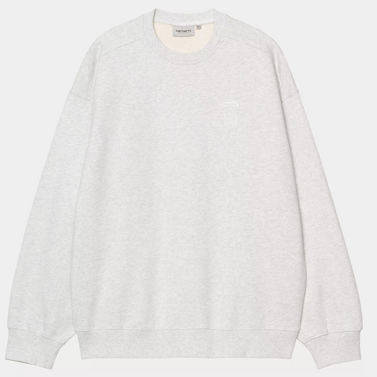 Carhartt WIP Cross Screw Sweater Ash Heather/White