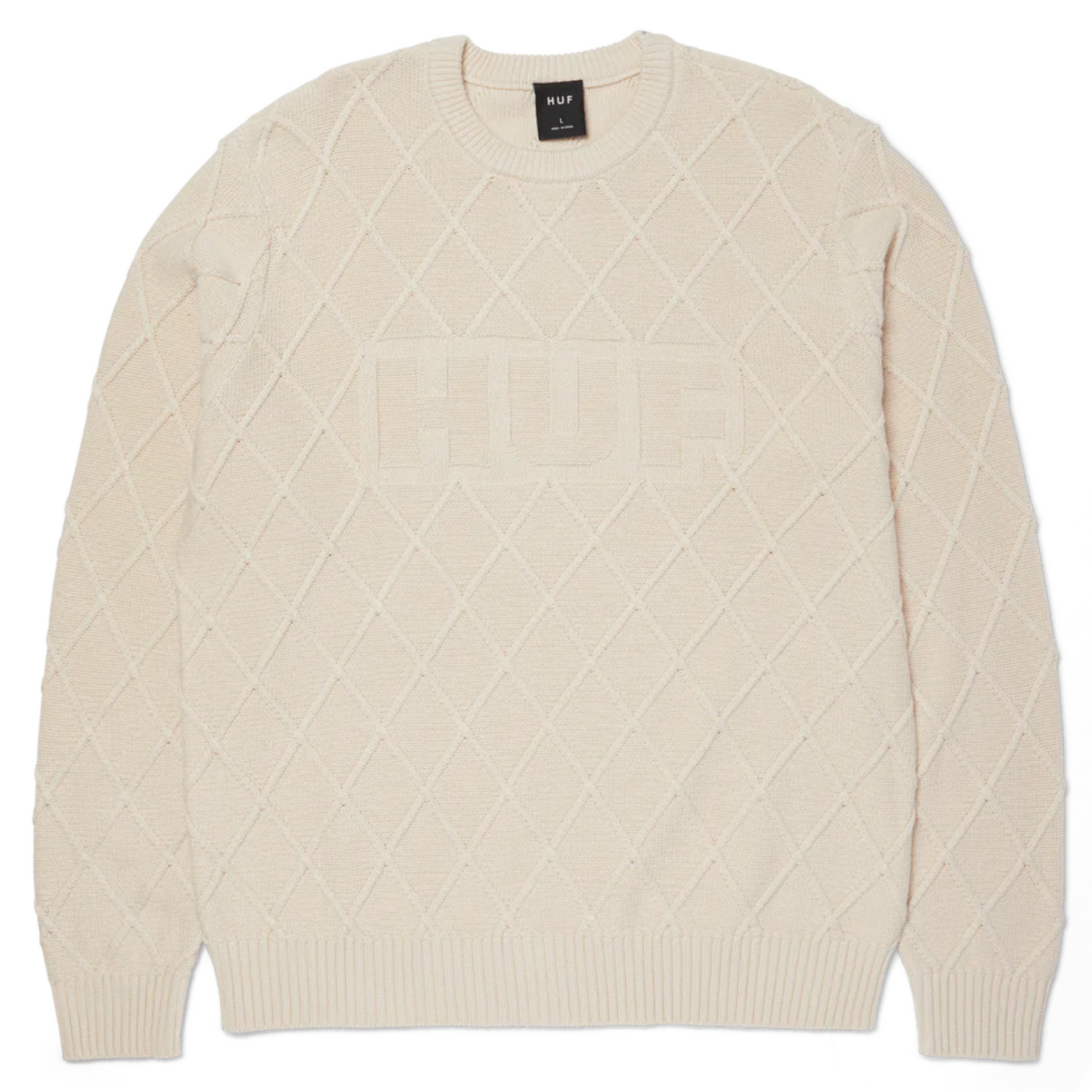 HUF Grid Sweater Natural