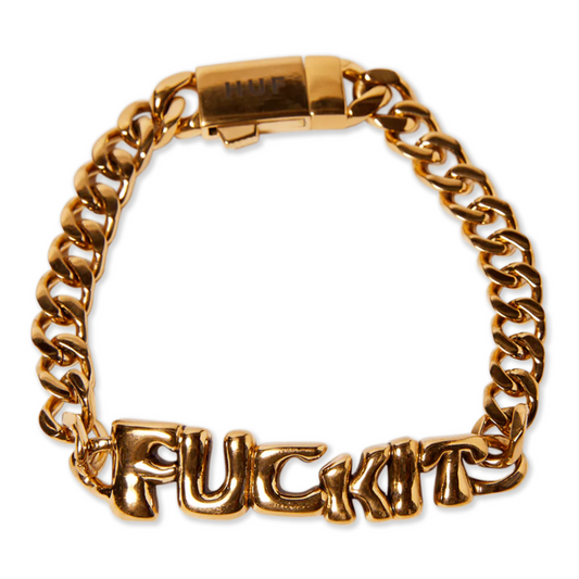 HUF Fuck It Warped Id Bracelet Gold