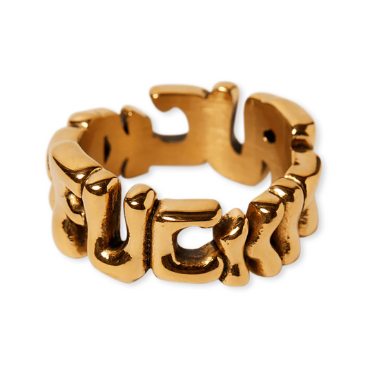 HUF Fuck It Warped Ring Gold