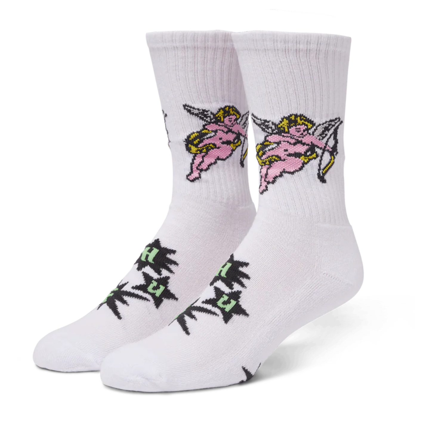 HUF Cupid Crew Sock White