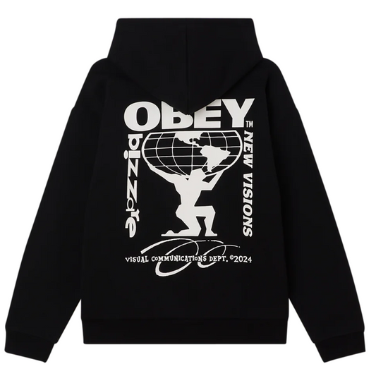 Obey New Visions Extra Heavy Hooded Sweater Black