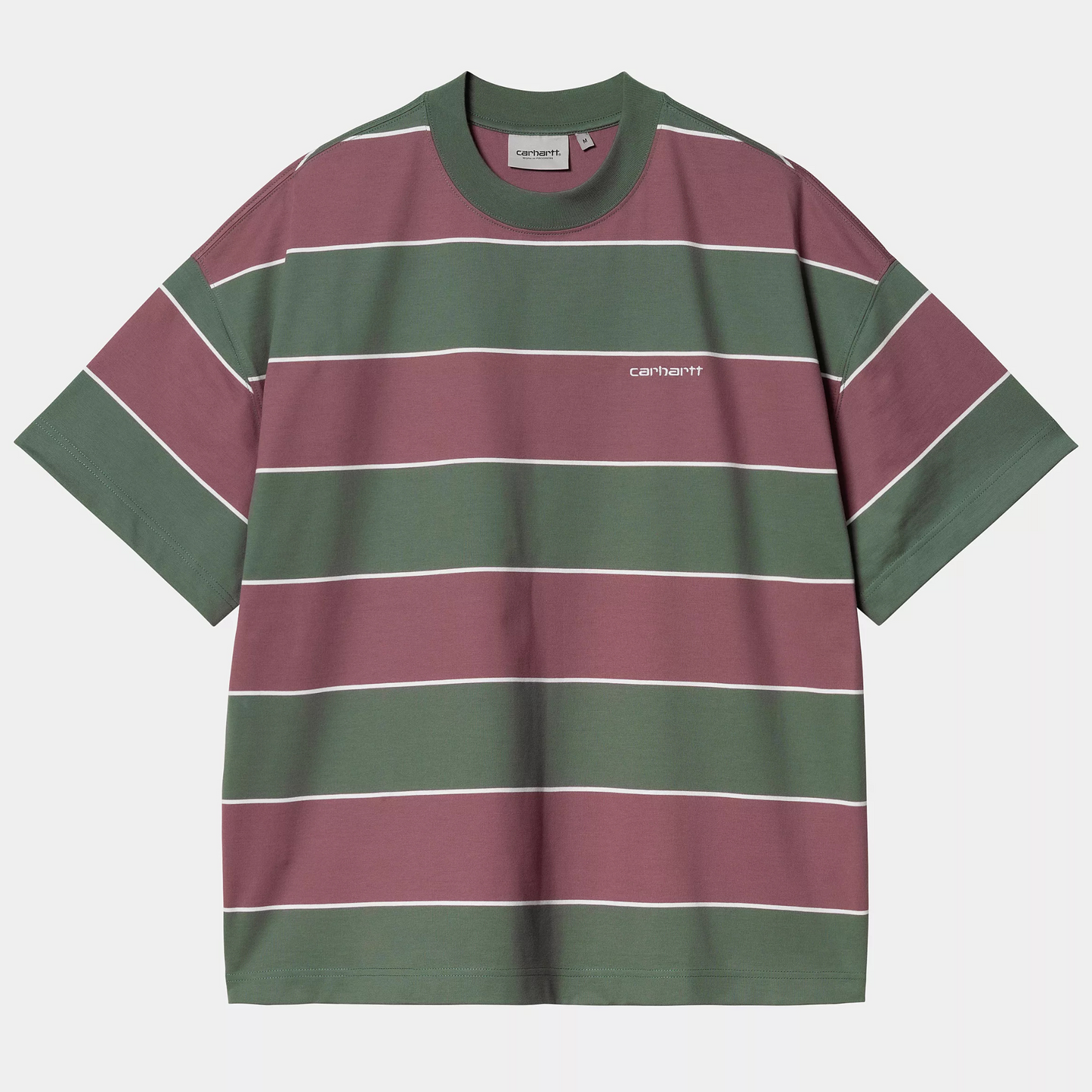 Carhartt WIP Quinby T-Shirt Quinby Stripe Silver Pine