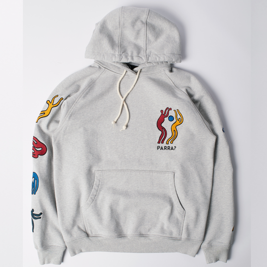 By Parra La Chambre Nuit Hooded Sweater Heather Grey