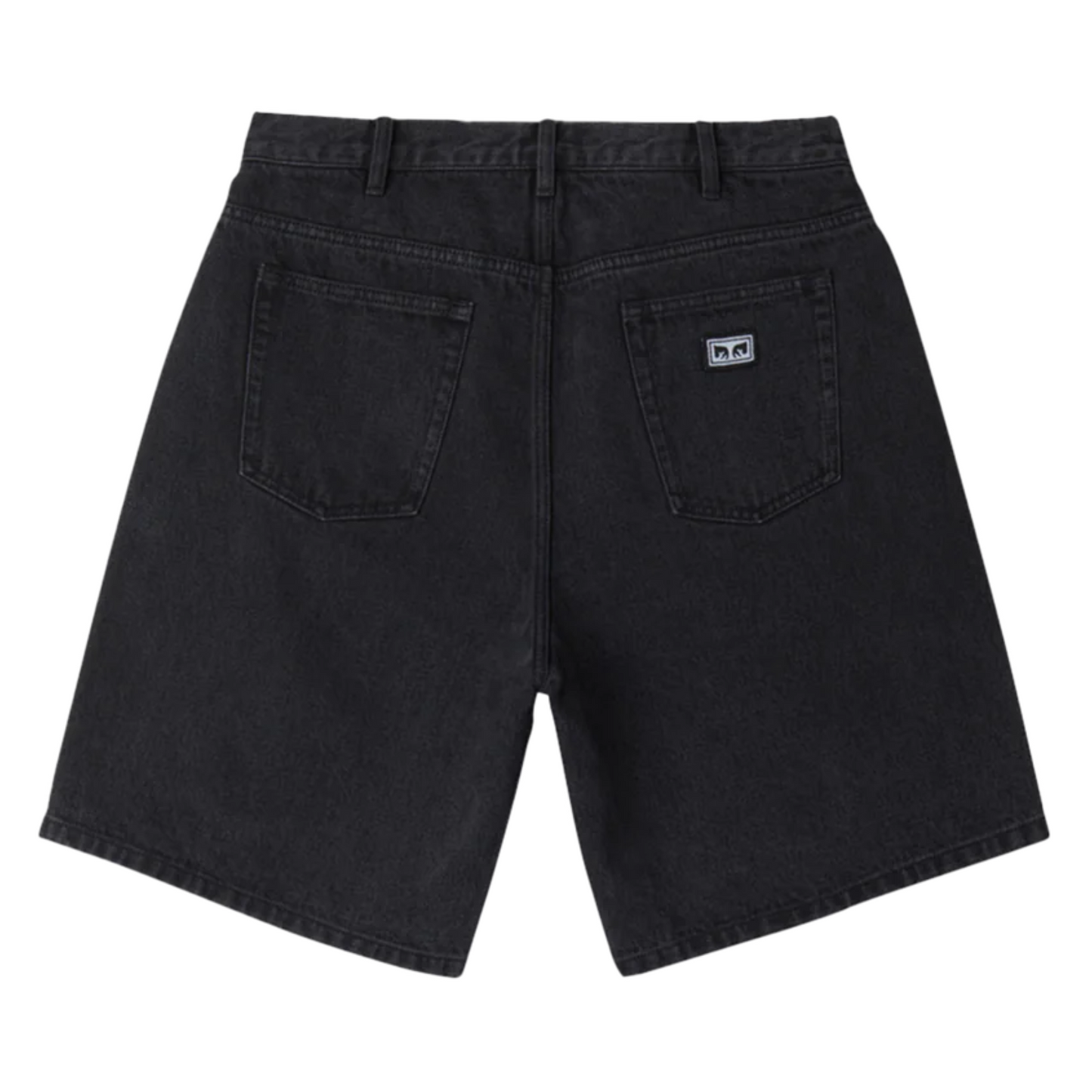 Obey Bigwig Baggy Denim Short Faded Black