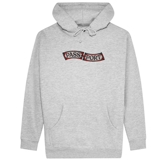 Pass Port Red Flag Hoodie Ash