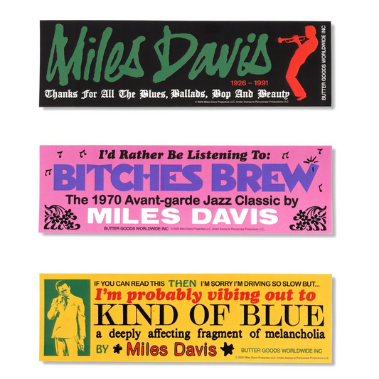 Butter Goods x Miles Davis Miles Bumper Sticker Pack Multi