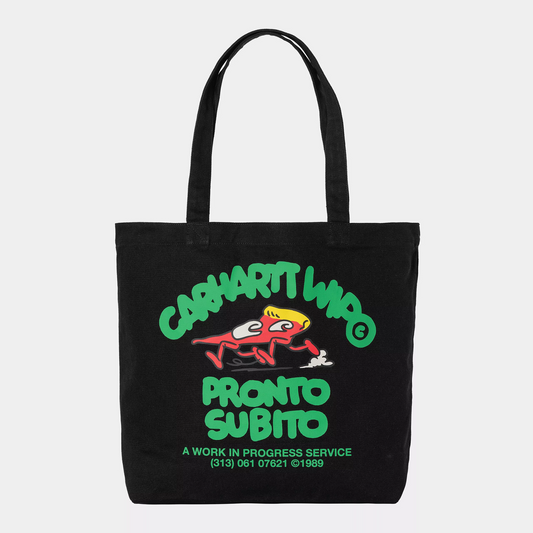 Carhartt WIP Canvas Graphic Tote Pronto Print Black