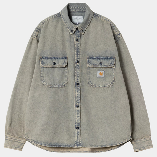 Carhartt WIP Tigan Shirt jac Blue/Leather Garment Dyed