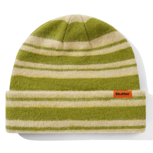 Butter Goods Band Mohair Beanie Moss/Cream