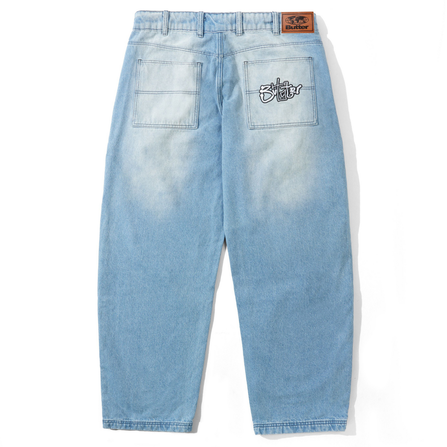 Butter Goods Scribble Denim Jeans Faded Light Blue