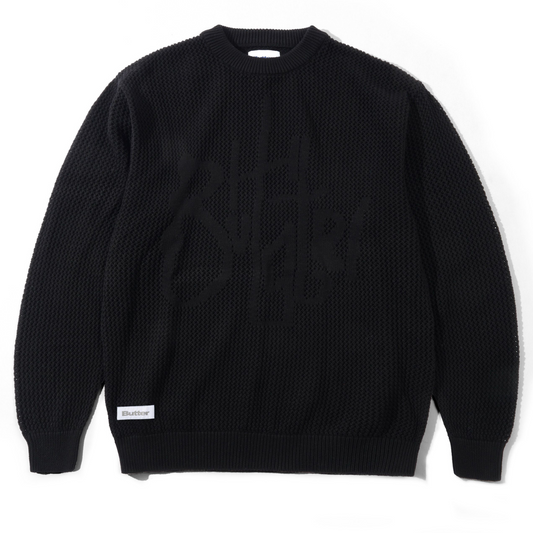 Butter Goods Scribble Knit Sweater Black