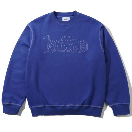 Butter Goods Swirl Crewneck Sweater Ocean