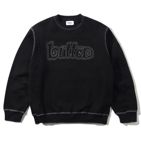 Butter Goods Swirl Crewneck Sweater Black