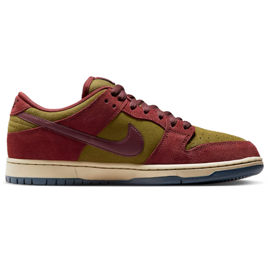 Nike SB Dunk Low Pro Dk Team Red/Burgundy Crush-Olive Flak-Parachute Beige-Armory Navy