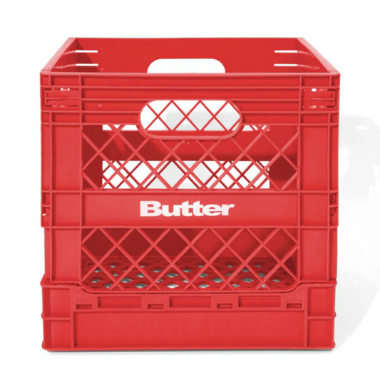 Butter Goods Collapsable Record Crate Red