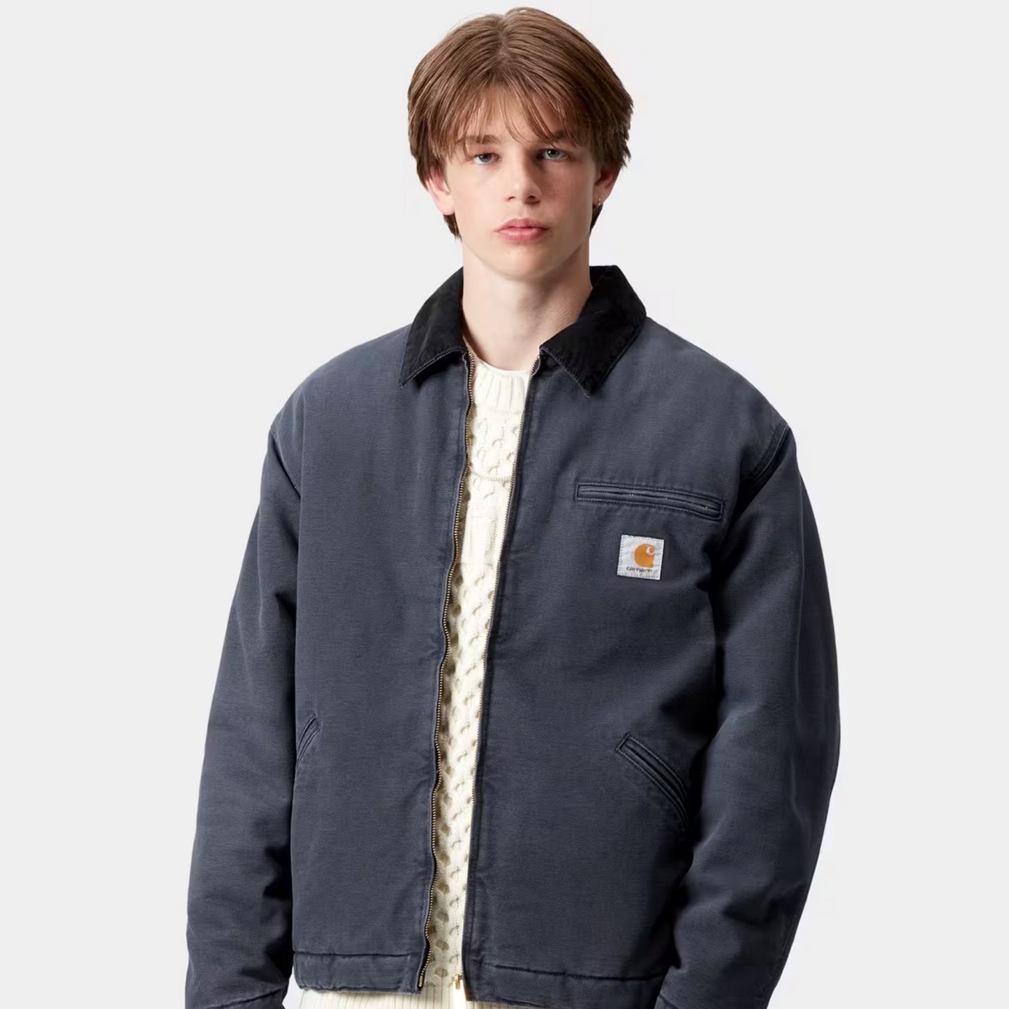 Carhartt WIP OG Detroit Jacket Dark Navy/Black Stone Canvas