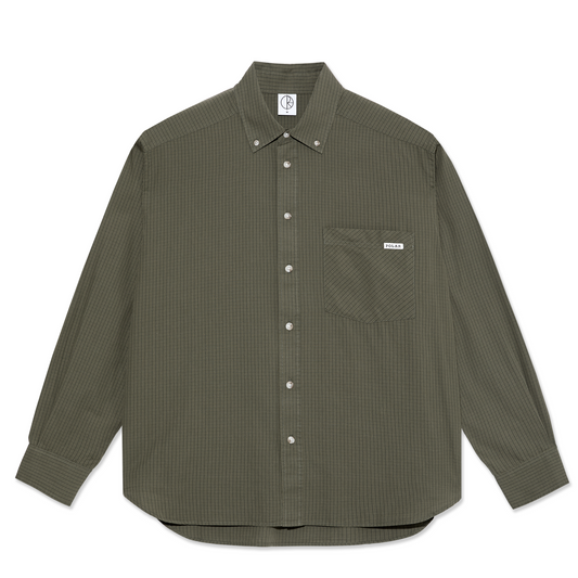 Polar Ben Longsleeve Shirt Army Green Check