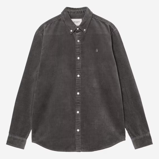 Carhartt WIP Madison Cord Longsleeve Shirt Graphite/Graphite