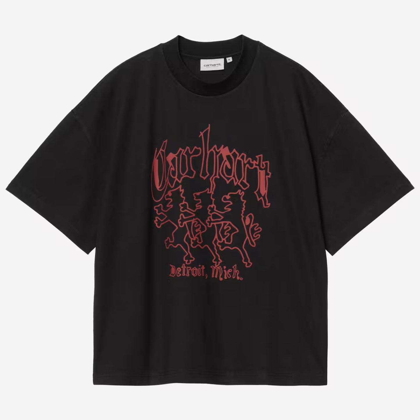 Carhartt WIP Hackwork T-Shirt Black Heavy Stone Wash