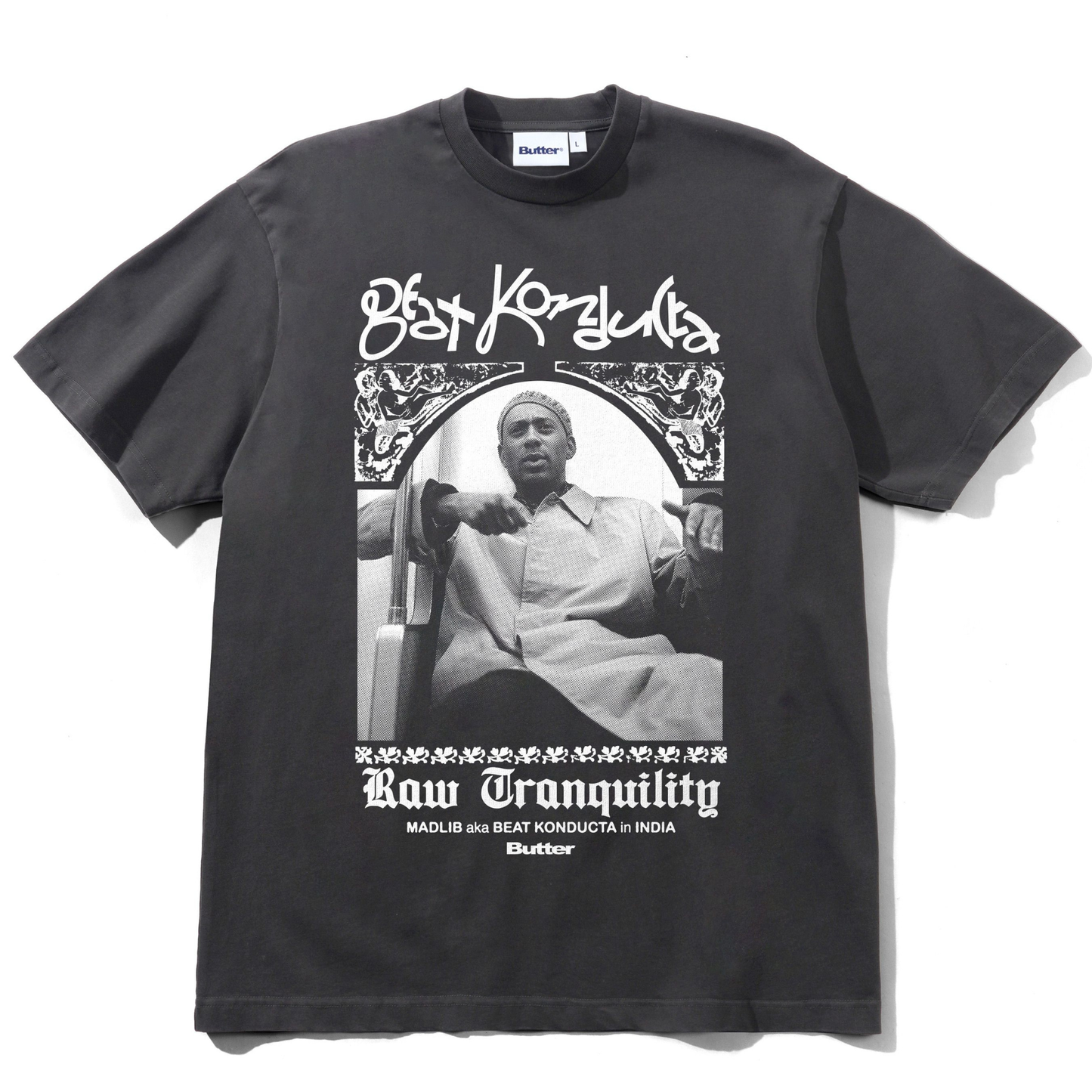 Butter Goods x Madlib India T-shirt Washed Black