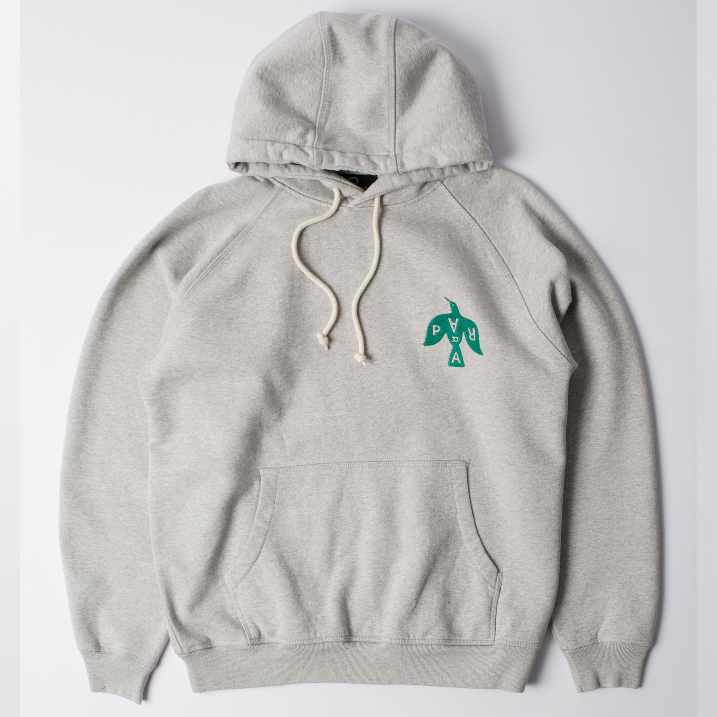 Parra Crow Logo Hooded Sweater Heather Grey