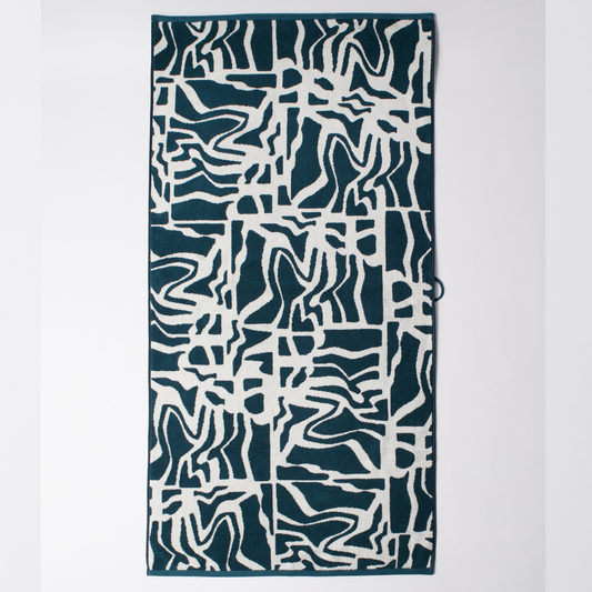 Parra Broken FTP Bath Towel Set Teal Green