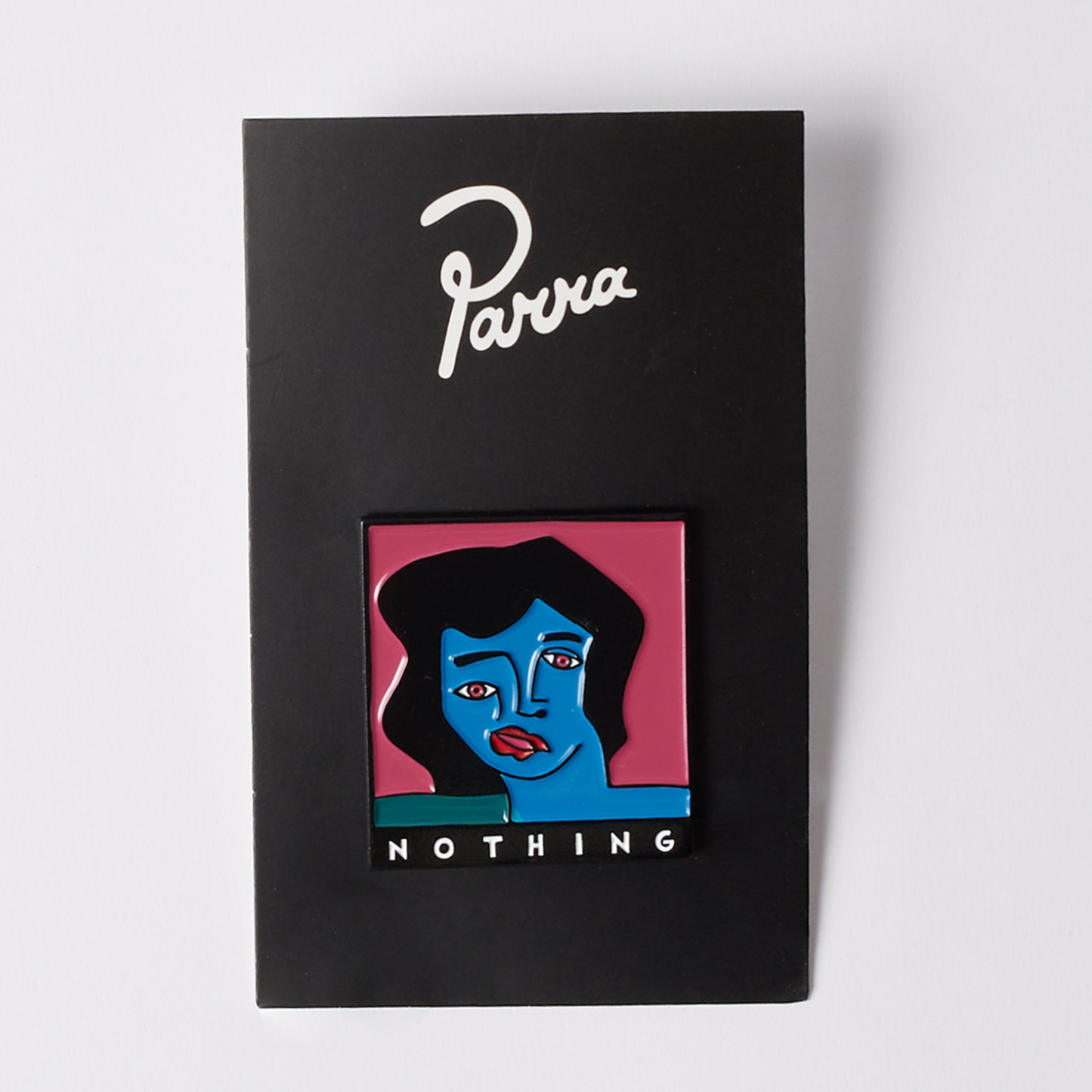 Parra Nothing Face Enamel Pin Pink