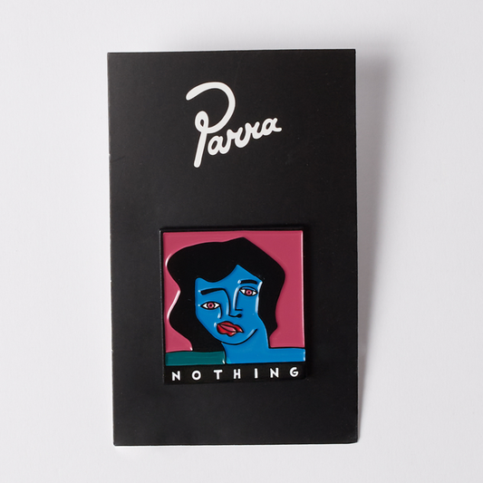 Parra Nothing Face Enamel Pin Pink