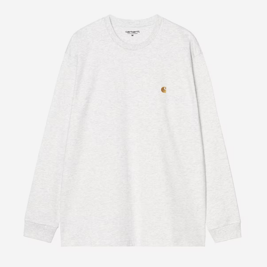 Carhartt WIP Chase Longsleeve T-Shirt Ash Heather/Gold