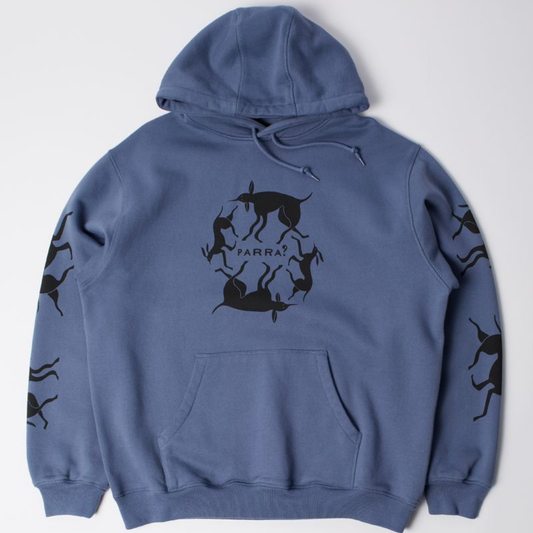 By Parra Non Grand Cafe Hooded Sweater Blue