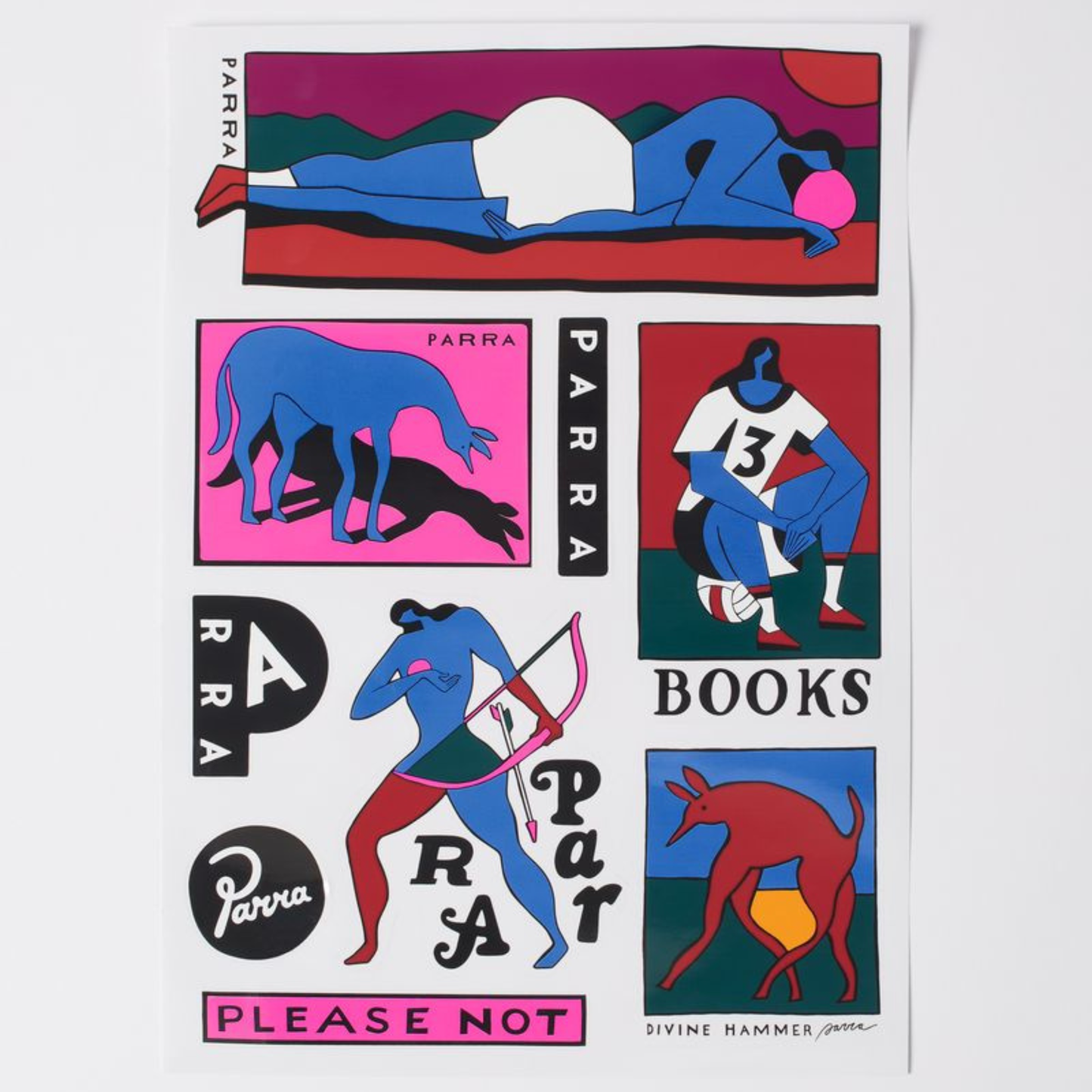By Parra Various Vinyl Sticker Sheet Multi