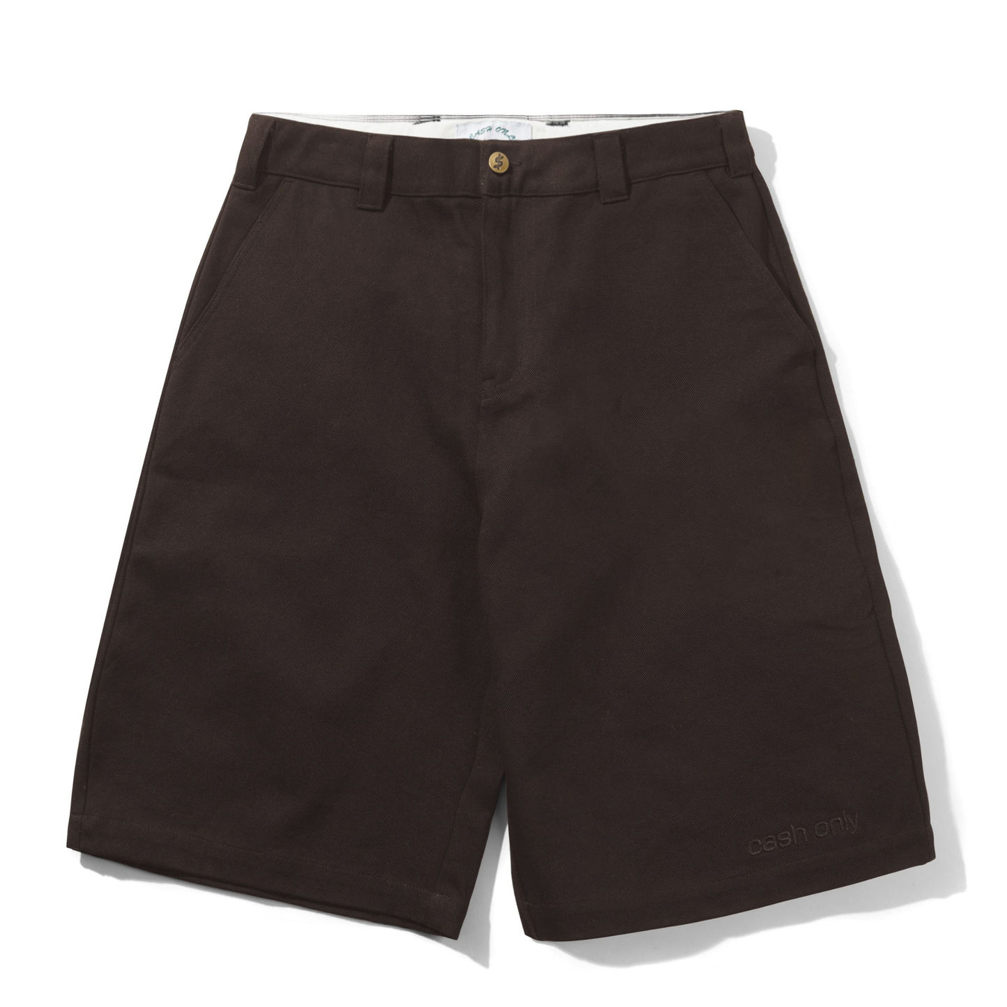 Cash Only Halfway Shorts Brown