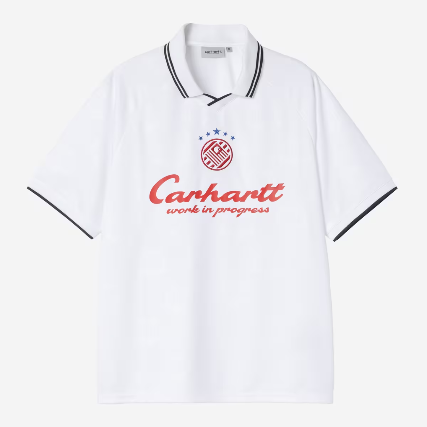 Carhartt WIP Terrace Football T-Shirt Heart Train Jacquard White