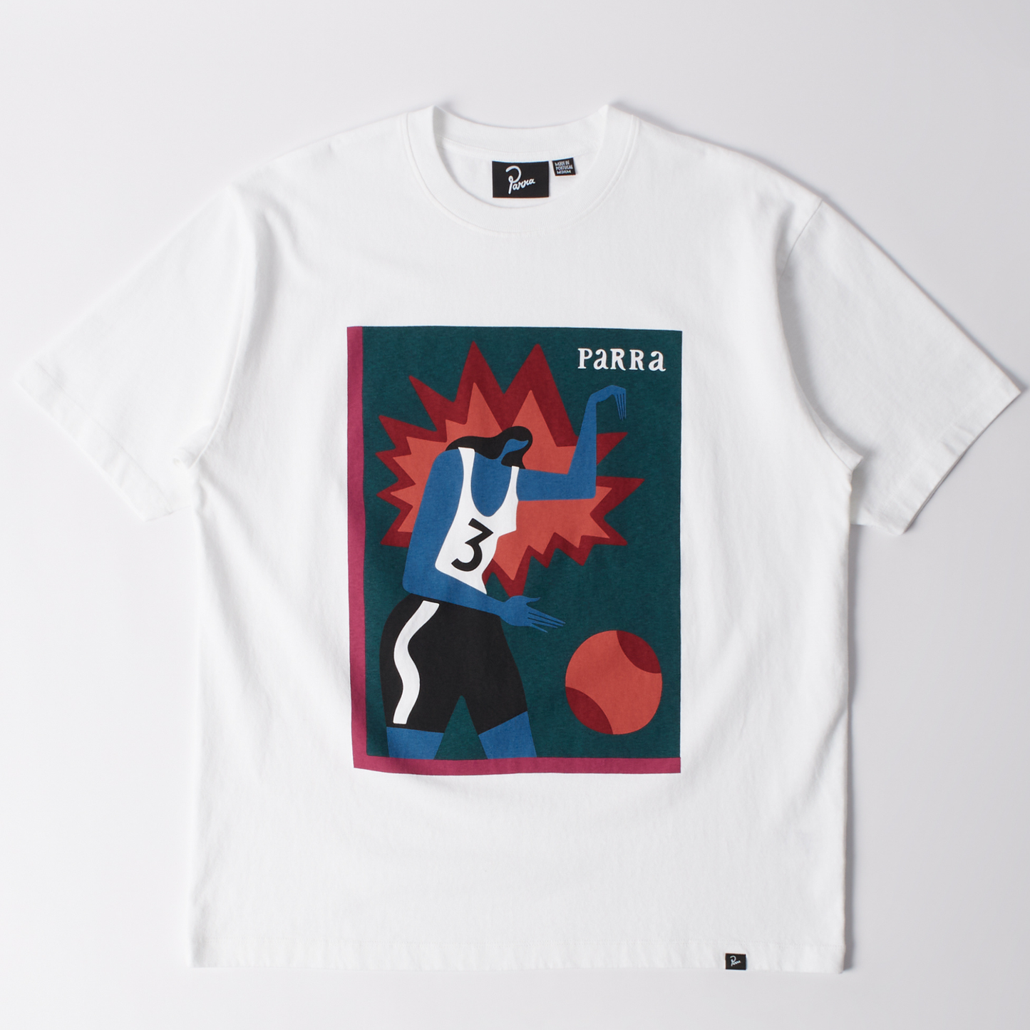 By Parra Baseketball T-Shirt White