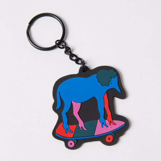 By Parra Jean Pierre Le Douche Key Chain Blue