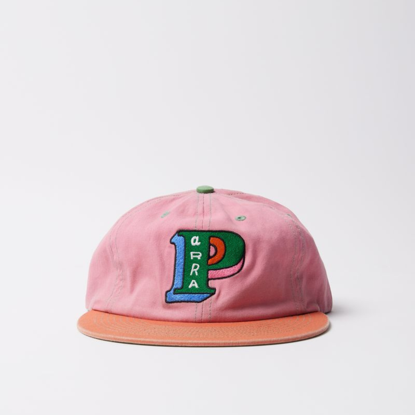 By Parra Slanted P 6 Panel Hat Pink