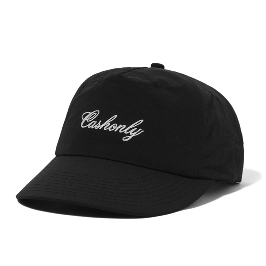 Cash Only Script 5 Panel Cap Black