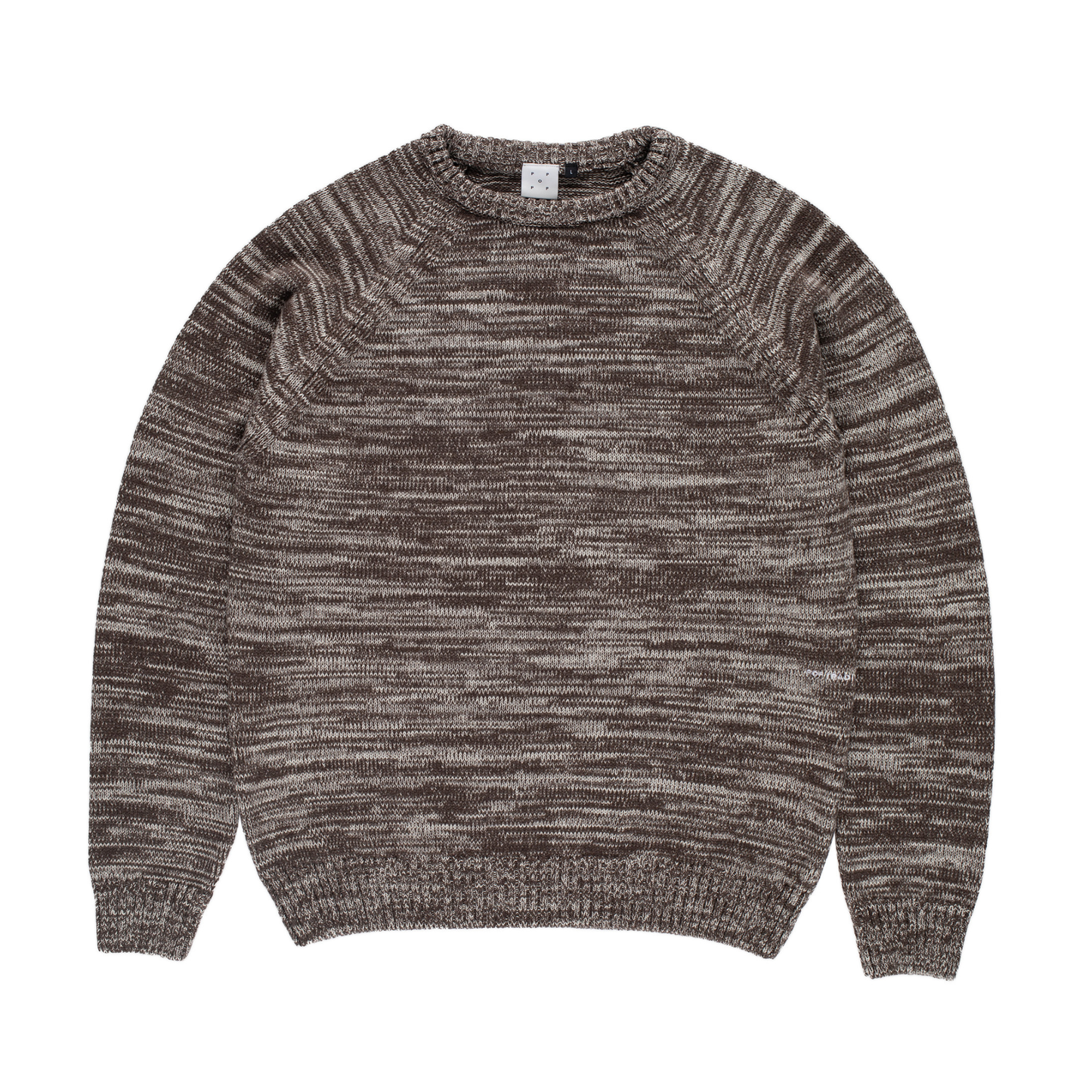 POP Knitted Melange Logo Sweater Delicioso/Off White