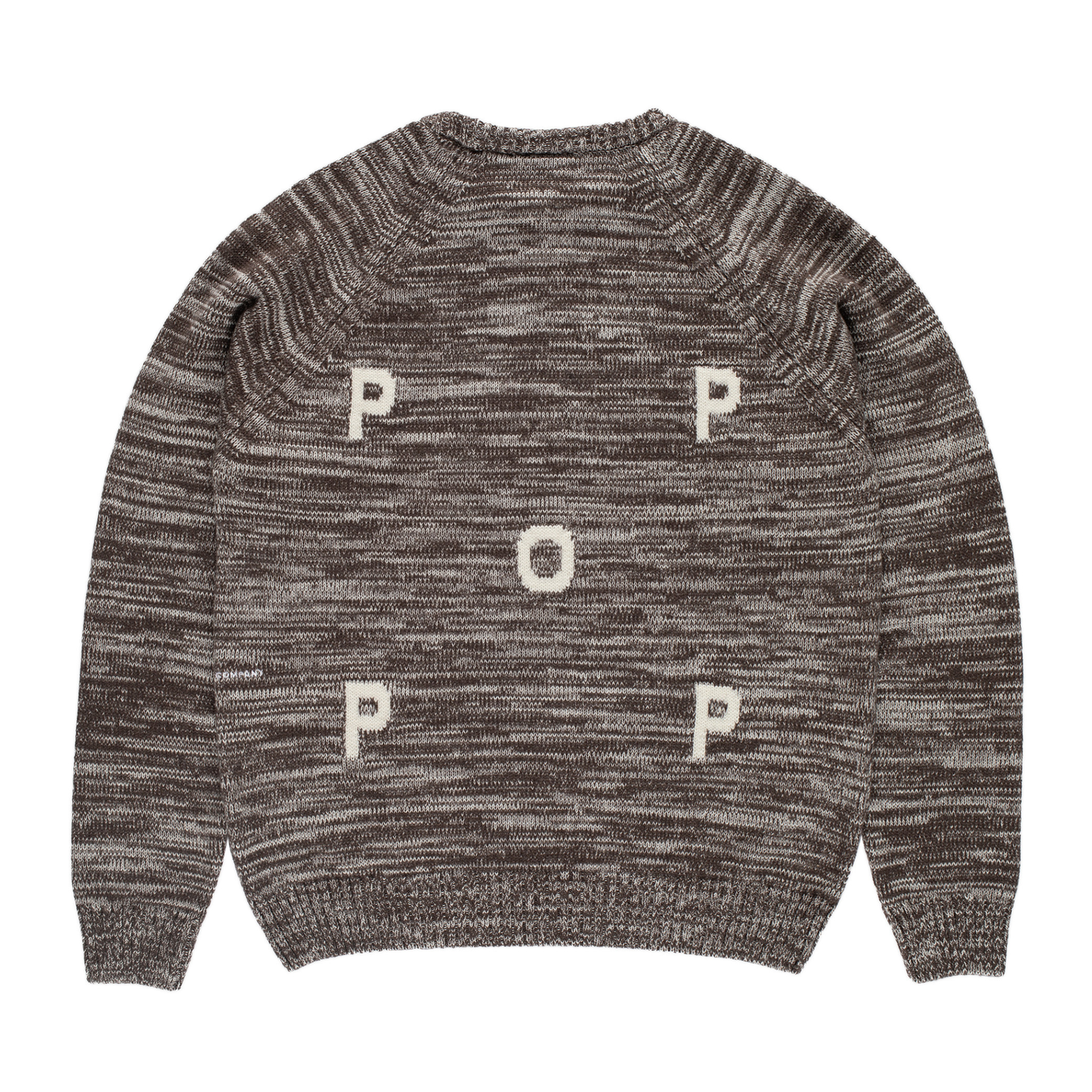 POP Knitted Melange Logo Sweater Delicioso/Off White