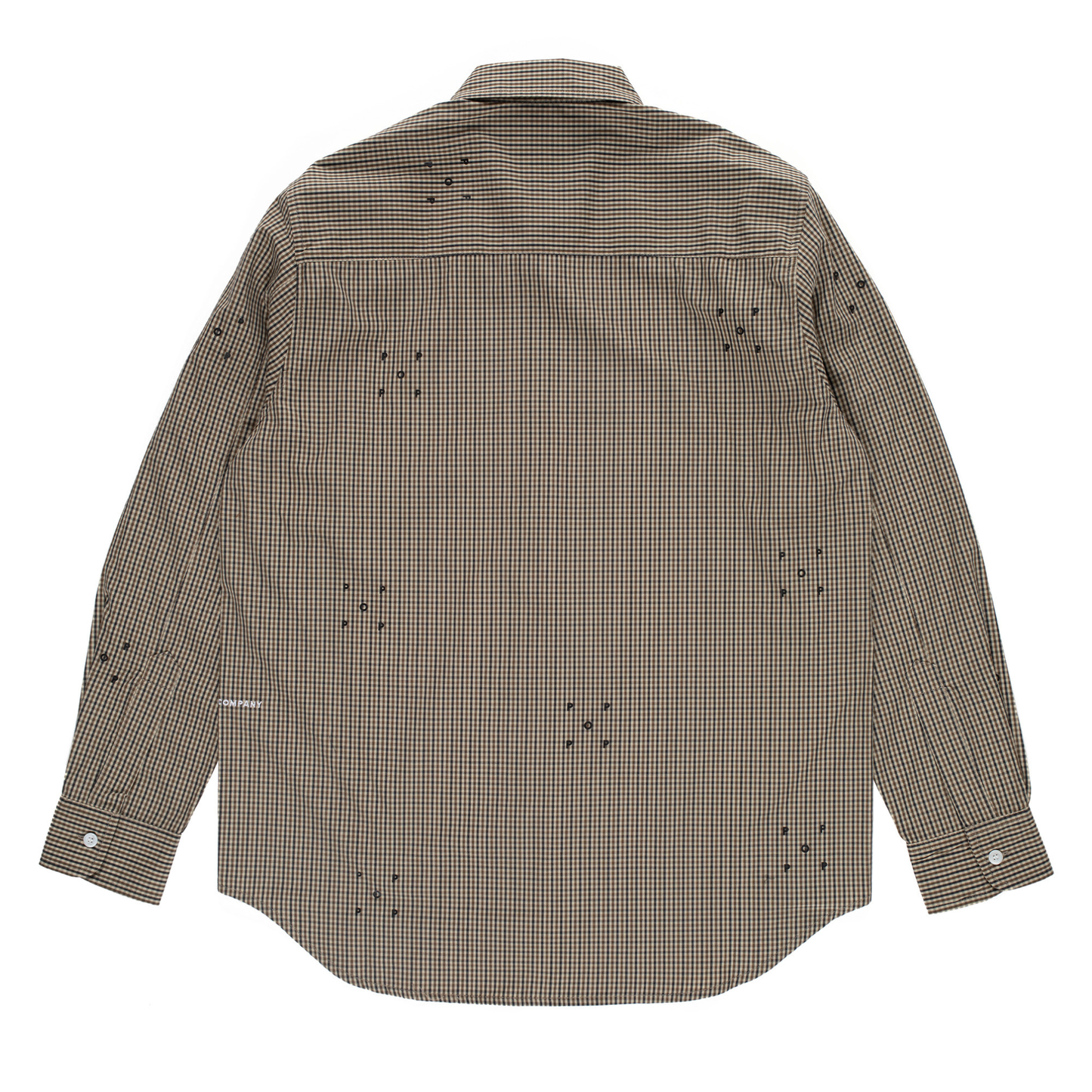 POP Checked Allover Logo Shirt Navy/Delicioso