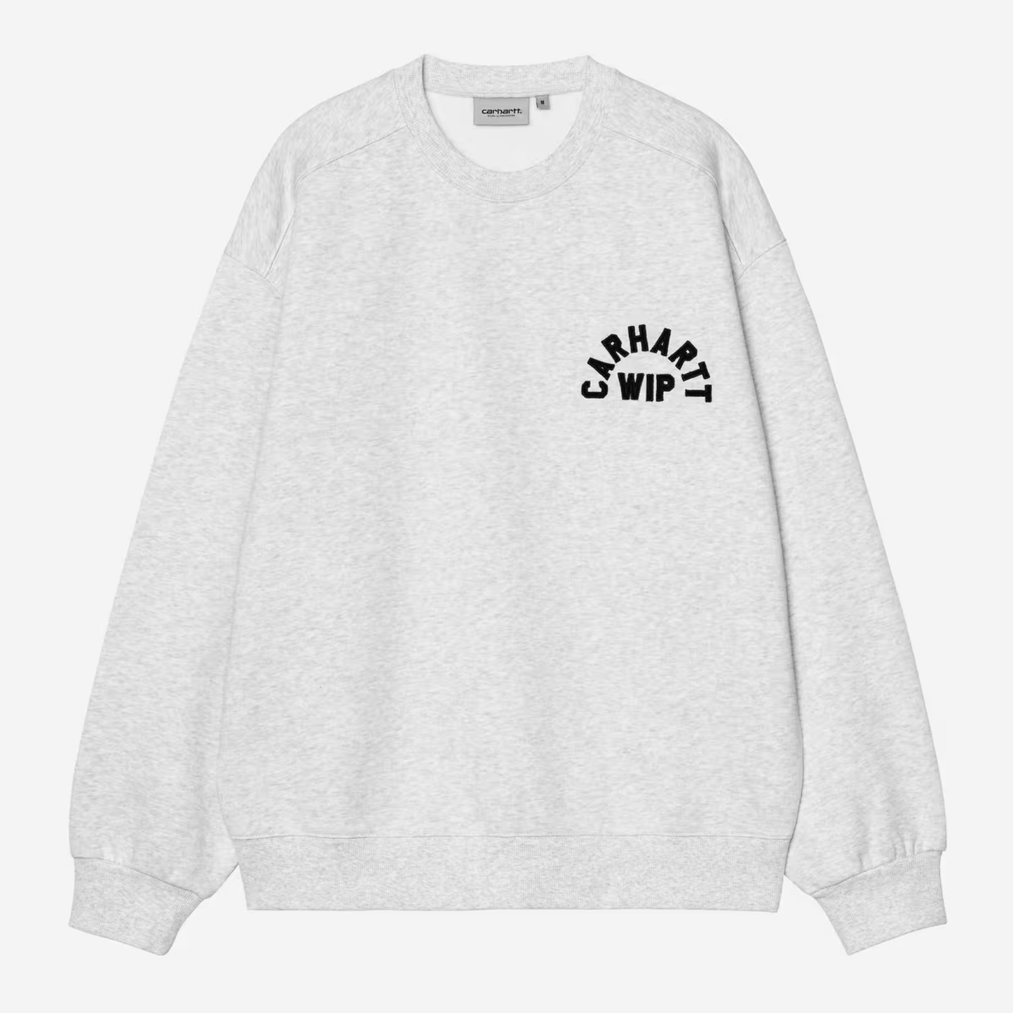 Carhartt WIP Arch Script Sweater Ash Heather/Dark Navy Stone Washed