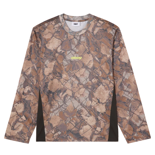 Obey Basecamp Knit Longsleeve Shirt Fence Camo